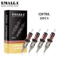 emalla new professional 20pcs 0 35mm 7rl tattoo cartridge needles 7 round liner sterilized makeup cartridges tattoo supplies