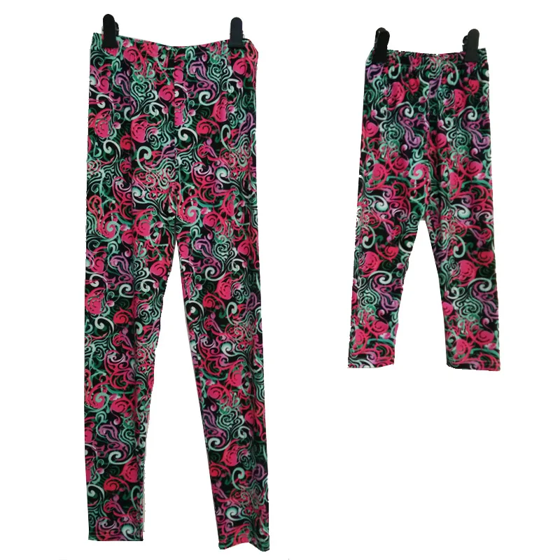 Одежда для мамы и дочки одинаковые комплекты семьи брюки Леггинсы женщин девочек