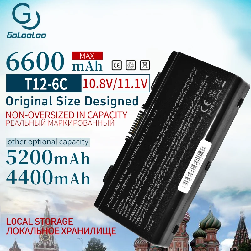 11,1 V Аккумулятор для ноутбука ASUS A31-T12 A32-T12 A32-X51 X51R X51RL X58 X58C X58L X58Le T12C T12Er T12Fg T12Jg T12Ug X51H X51L
