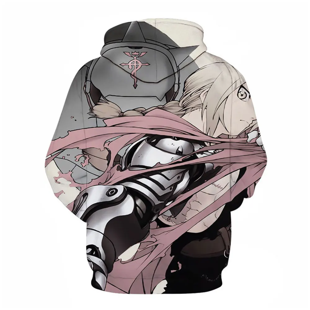 Толстовка унисекс с 3D-принтом цельнометаллического алхимика модная