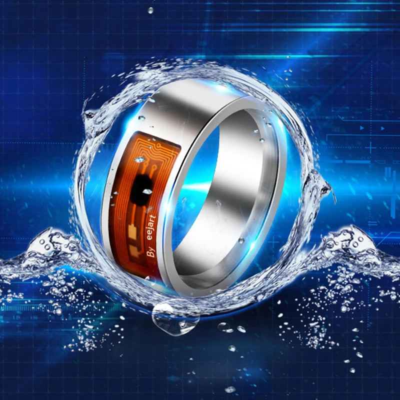 fashionable new technology nfc smart finger ring for androidapple mobile phone with functional couple stainless steel jewelry free global shipping