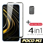 Защитное стекло 4 в 1 для Xiaomi Poco M3, закаленное стекло для защиты экрана Poco F3 M3 X3 GT Pro, защитная пленка для телефона Poco M3 Pro