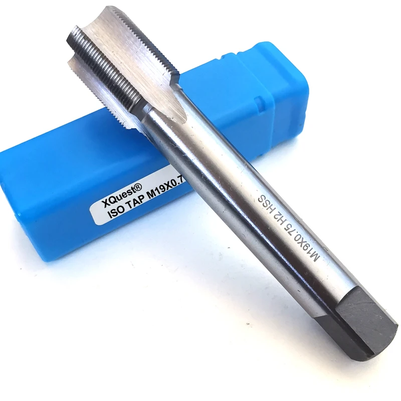 XQuest HSS Метрическая Резьбовая вилка ручной кран M19 M19X2.5 M19X2 M19X1 M19X0.75 M19X0.5 левая рука прямые флейты краны M19X1.5 M19X1.25