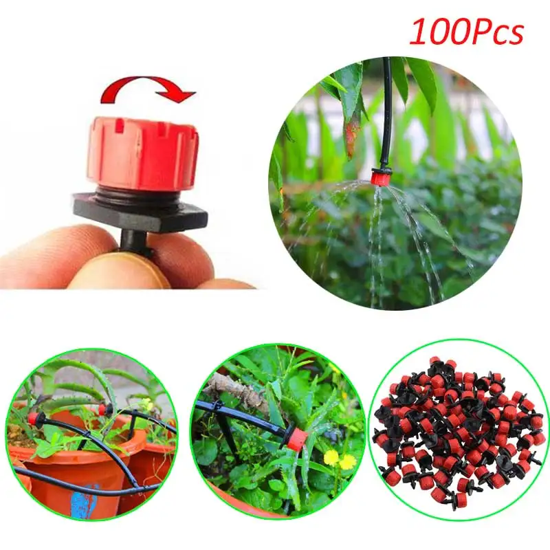 100 шт. Регулируемый микро капельного орошения поливные капельницы