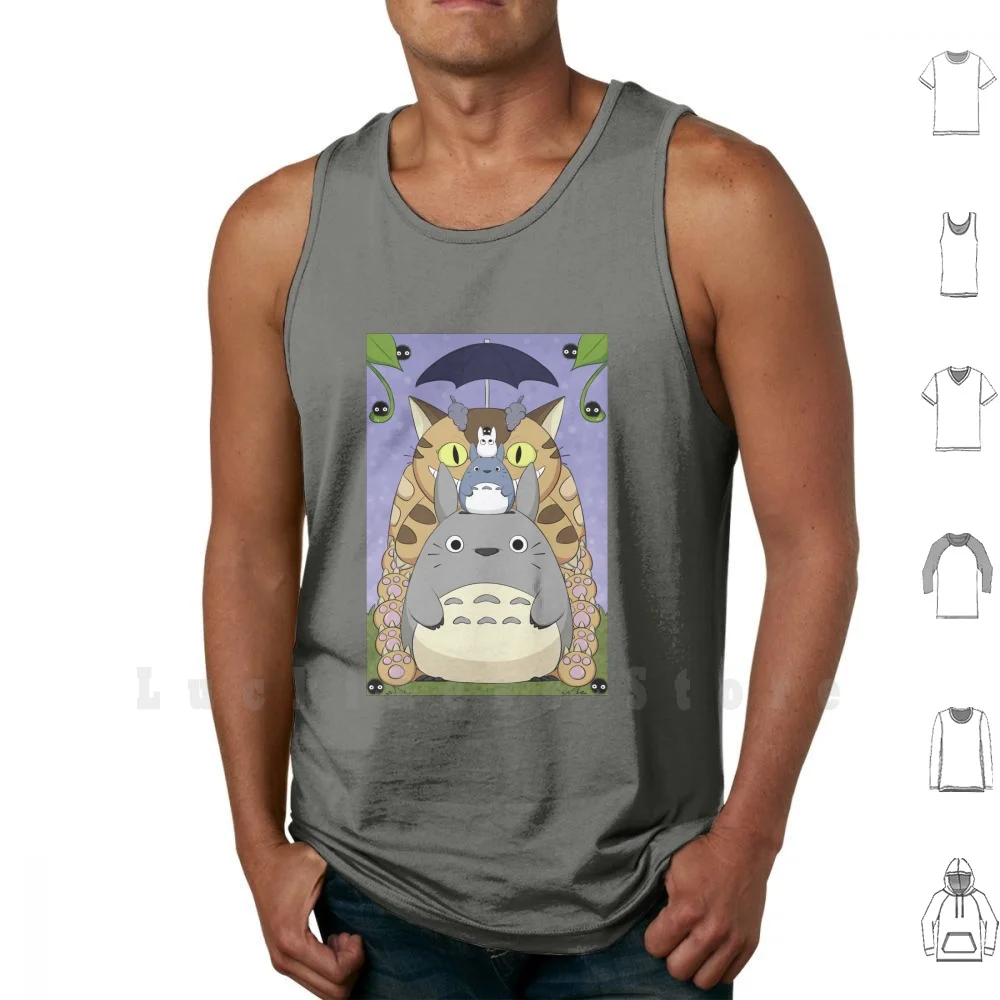 

Топ-майка Totoro, жилет без рукавов, Мой сосед Тоторо студийный ghiали Hydieho