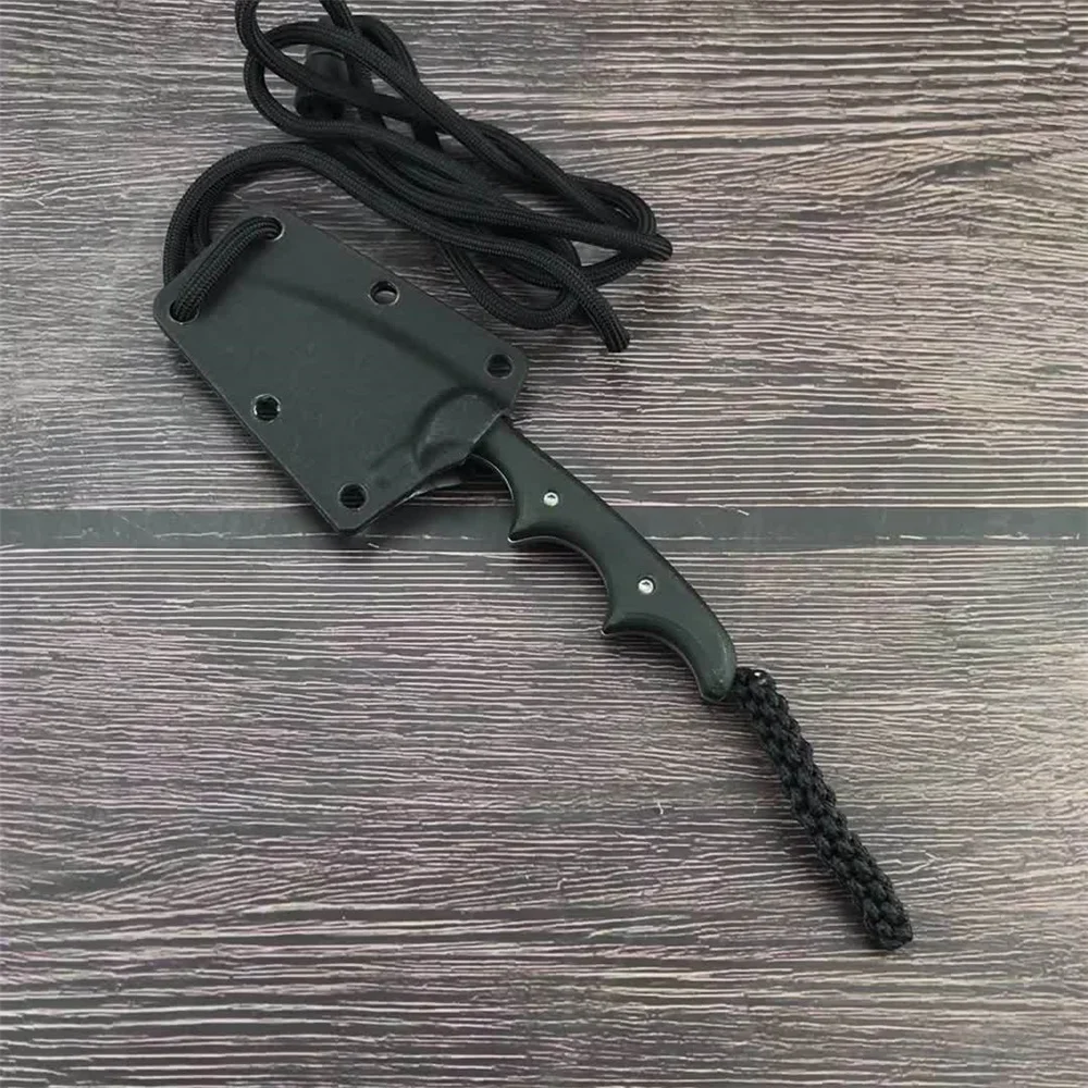 5CR15MOV Мини карманный прямой нож Походный рыболовный Портативный для выживания в