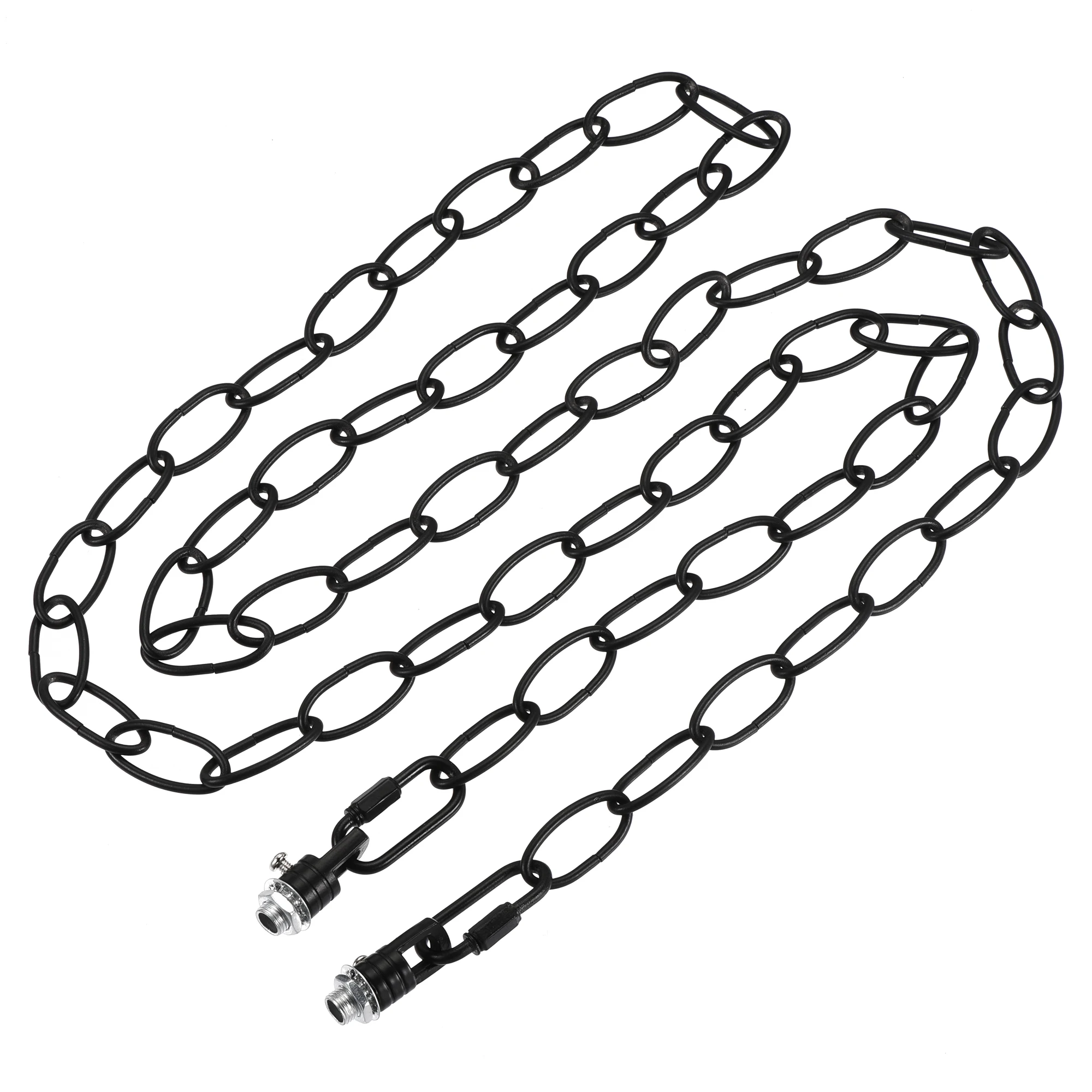 

Uxcell Pendant Light Fixture Chain 3mm Thick 1.83m with Connectors Hook Loops Black