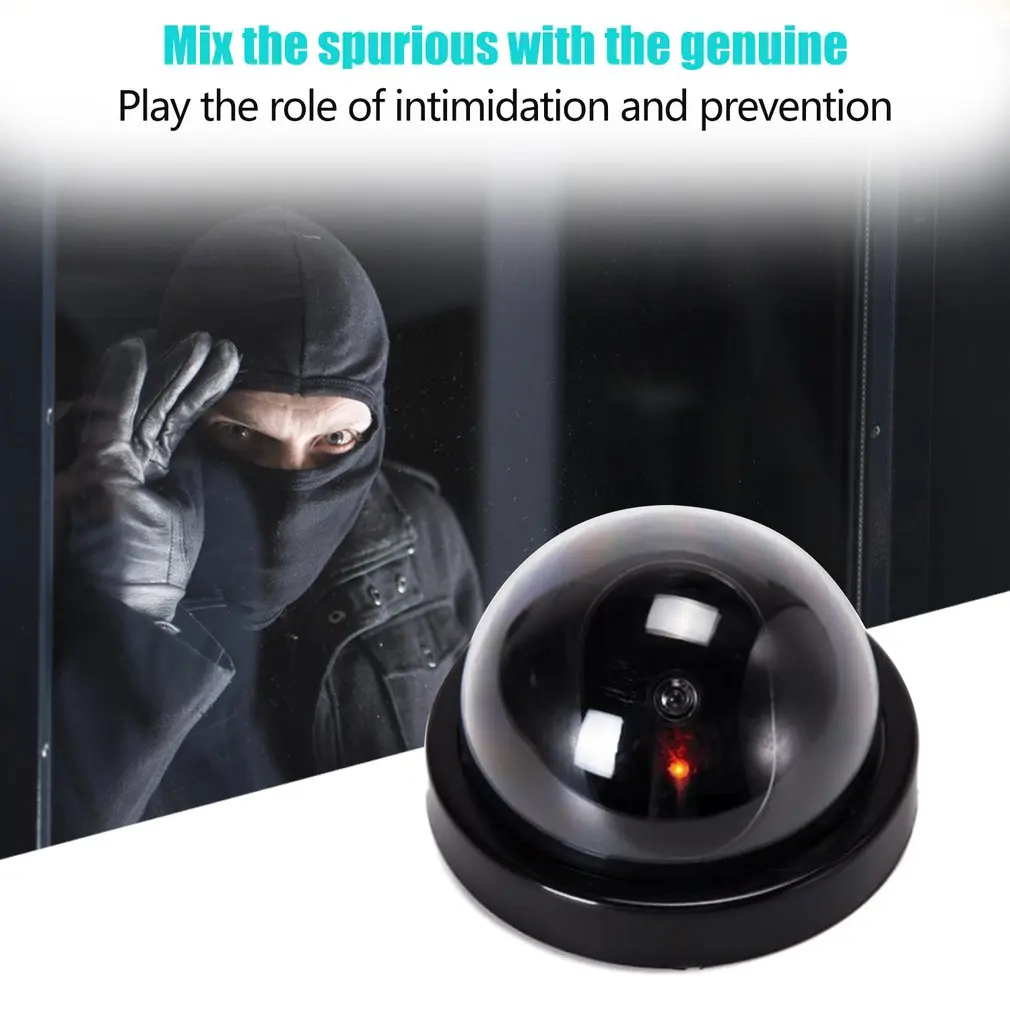 Simulated Surveillance Camera Fake Home Dome Dummy with Flash red LED Light Security camera indoor / outdoor | Безопасность и