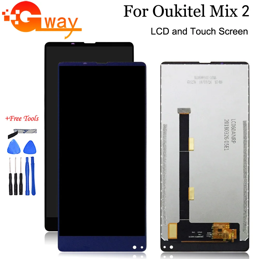 Для Oukitel Mix 2 Mix 2 4G ЖК-дисплей и инструмент для ремонта сенсорного экрана в сборе+ Инструменты+ клей для Oukitel Mix2 Mix 2 4G