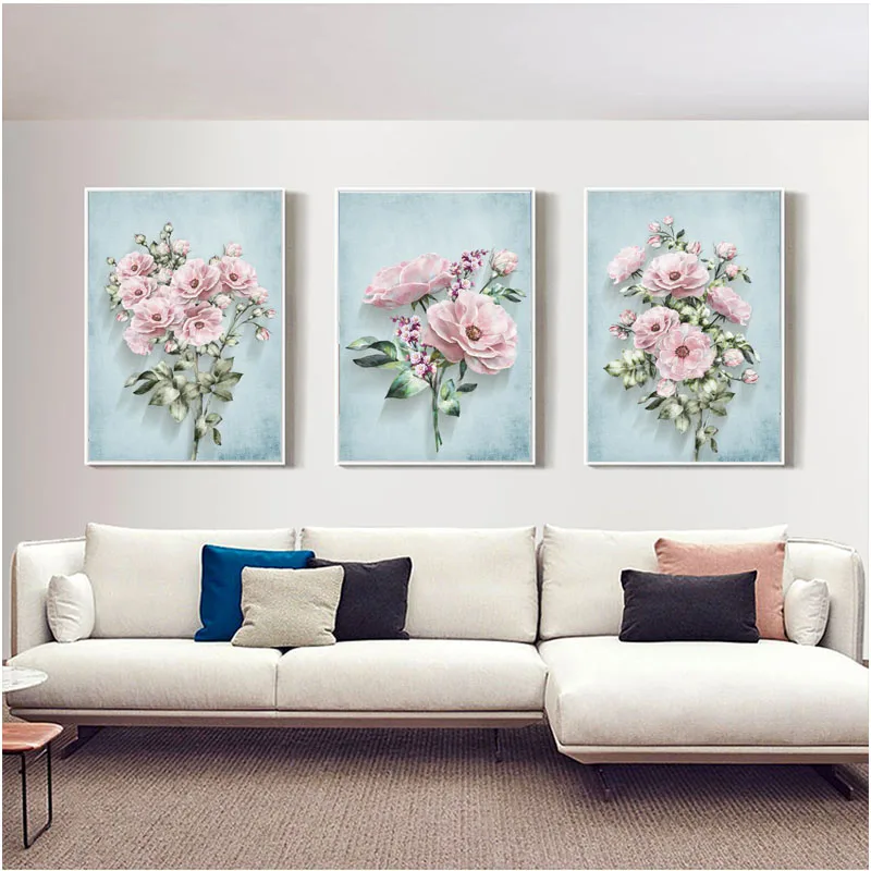 Yumeart современные Розовые розы строительные цветы натуральный домашний декор