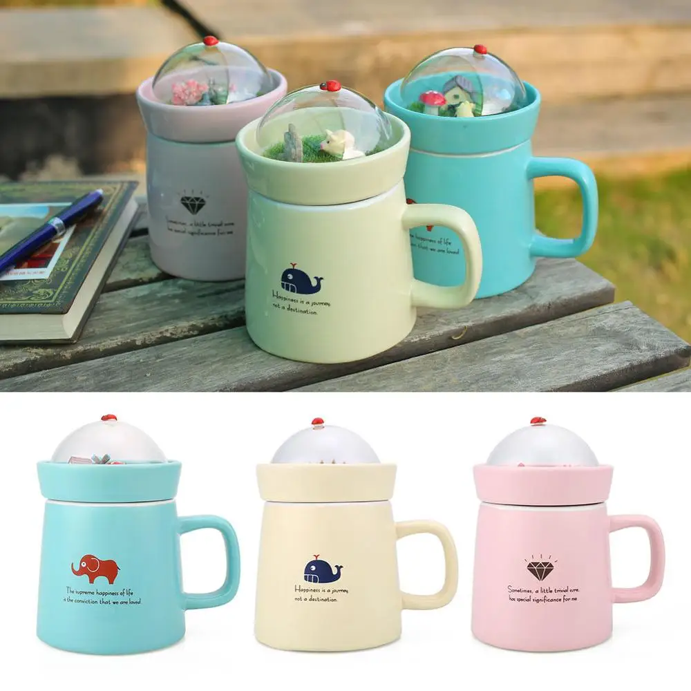 Милый микро пейзаж креативная керамическая кофейная кружка молочная чашка для