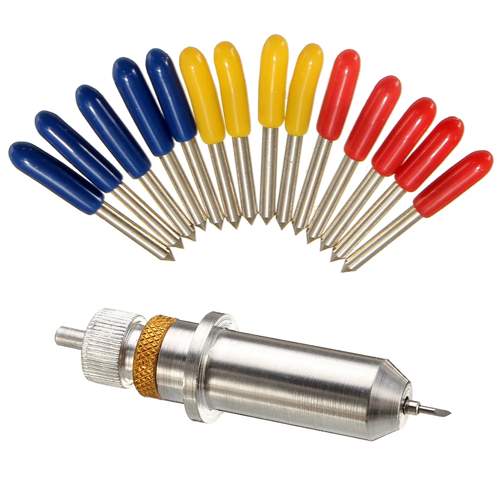 

15pcs 30/45/60 Degree Blades With Tungsten Steel Blade Holder For Vinyl Cutter Plotter Carving Blades High Hardness High