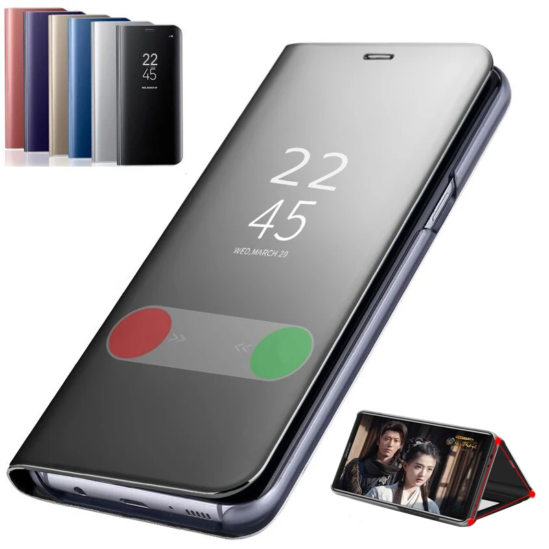 Зеркальный умный чехол книжка для Oppo Reno 2 Z 10X ZOOM ACE F11 X2 Pro Realme 5 3 X C1 C2 K3|Бамперы| |