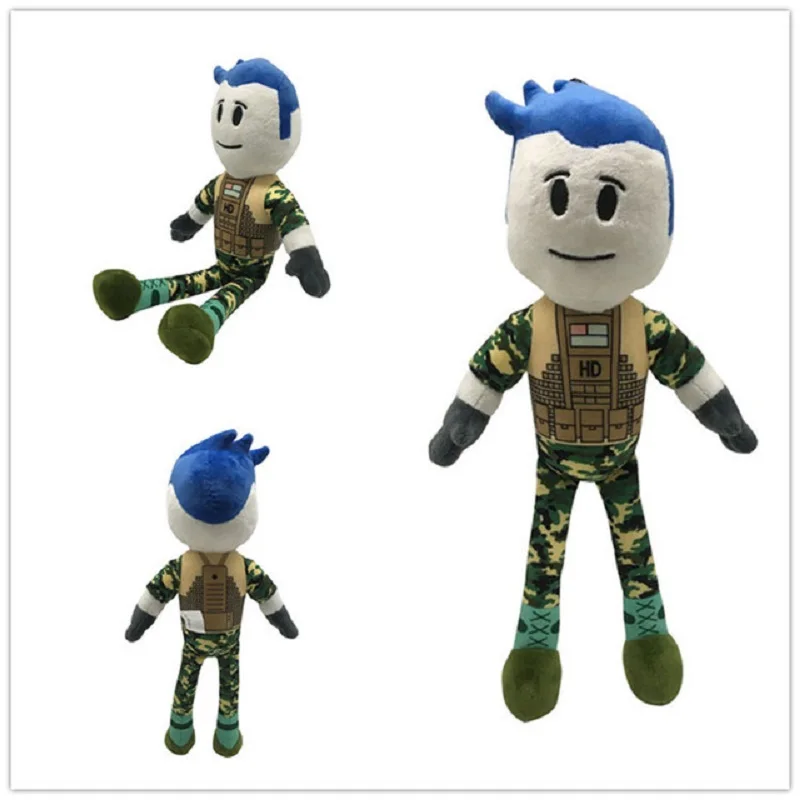 

38cm Hot Game Roblo Plush Toys Doll Captain Camouflage Boy Halloween Soft Stuffed Toy Baby Kids Birthday Gift