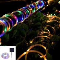 solar garland outdoor garden led rope light string tube neon light christmas fairy light for party wedding tree decoration