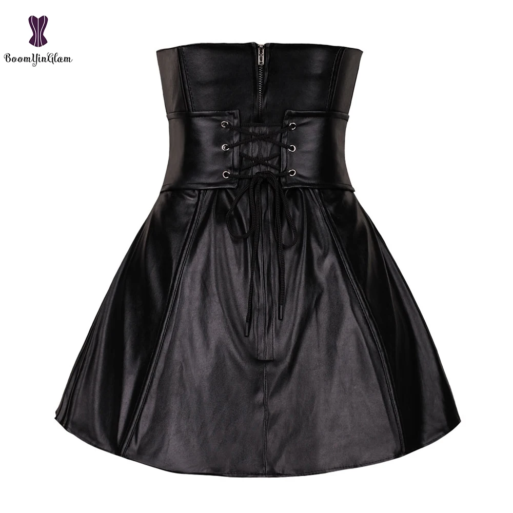 Жесткий корсет на шнуровке с пряжкой пуш-ап в стиле панк пикантное бюстье овебюст