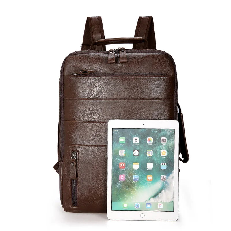 Роскошные рюкзаки из искусственной кожи для мужчин и женщин вместительные