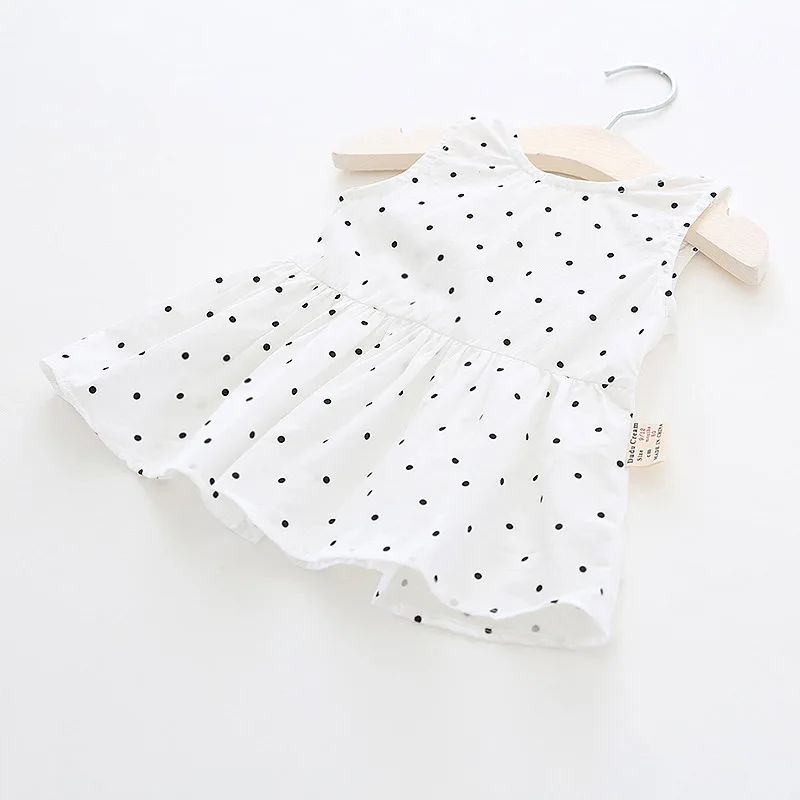 2019 точечное Кукольное платье для девочек детское топ без рукавов корейское из
