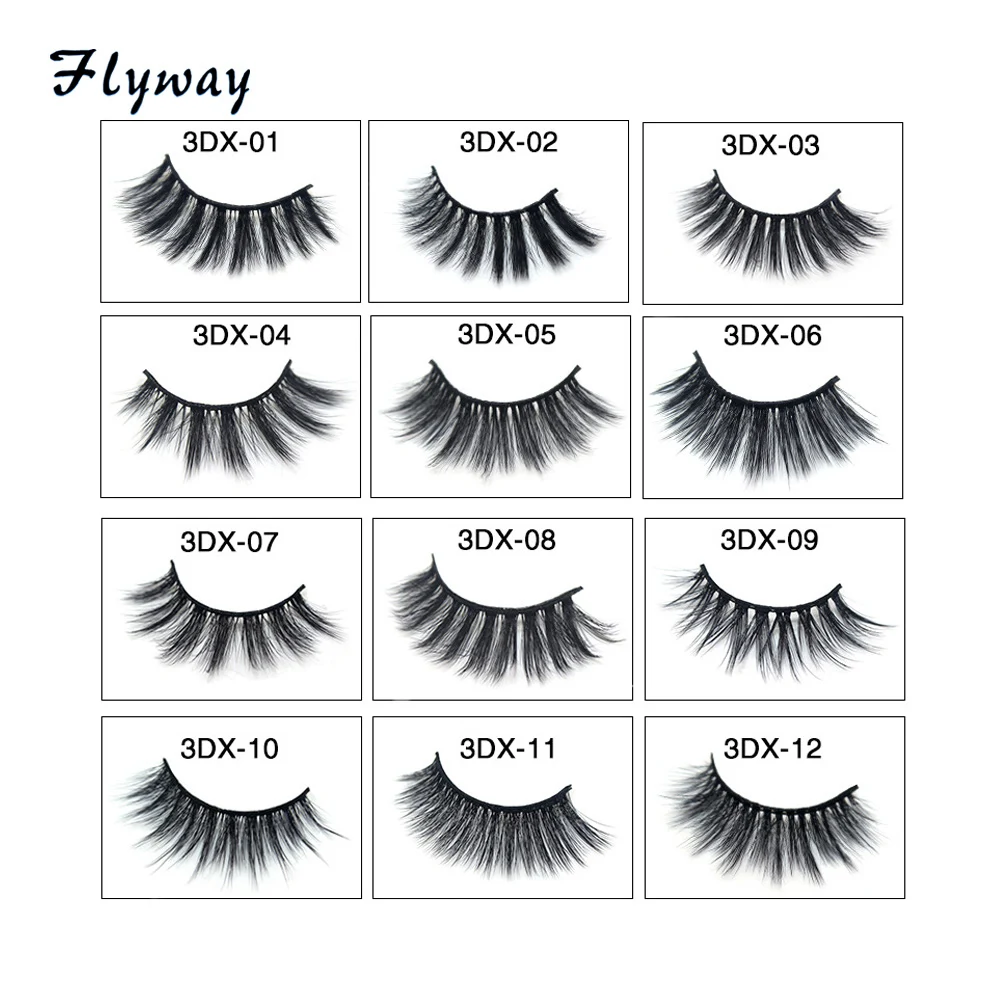 3DX норковые ресницы оптом накладные Заказные Ресницы упаковка коробка 5 пар |