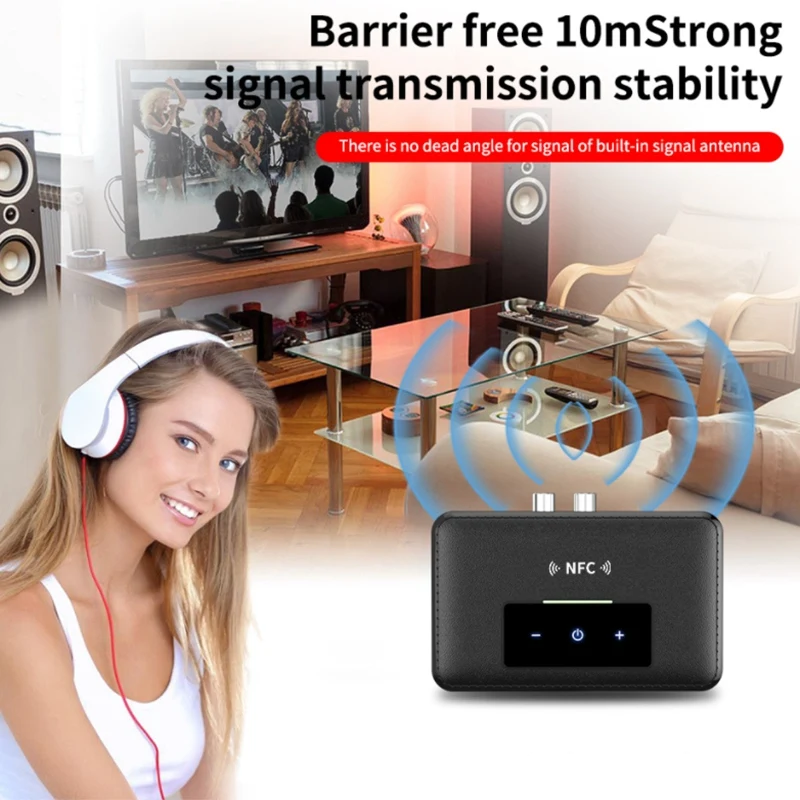 Приемник-передатчик Bluetooth 5 0 с контактной кнопкой Hi-Fi стерео аудио 3 мм RCA U-диск NFC