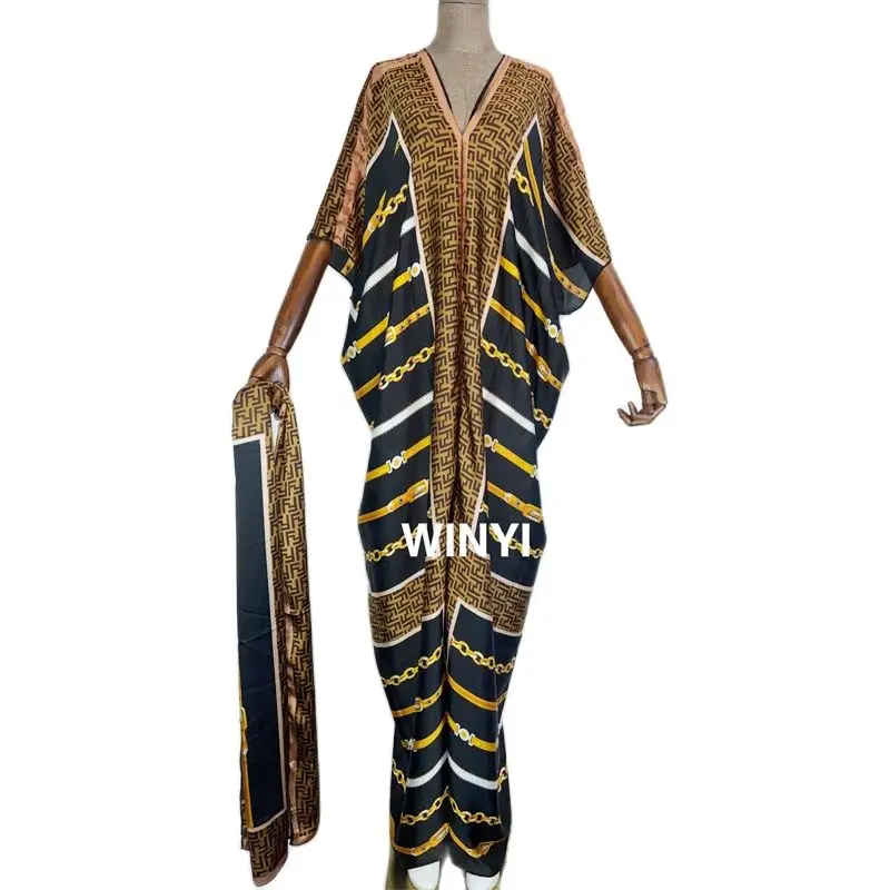 Africa Printed skirt runway dress Fashion Design Loose Dress Batwing Maxi Long Femme Vestidos Summer Autumn Party Elegant Dress