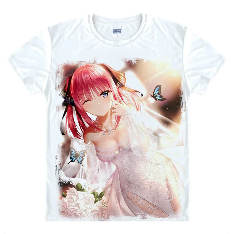 Футболка для косплея аниме с принтом квинтуплет летние топы футболки накану