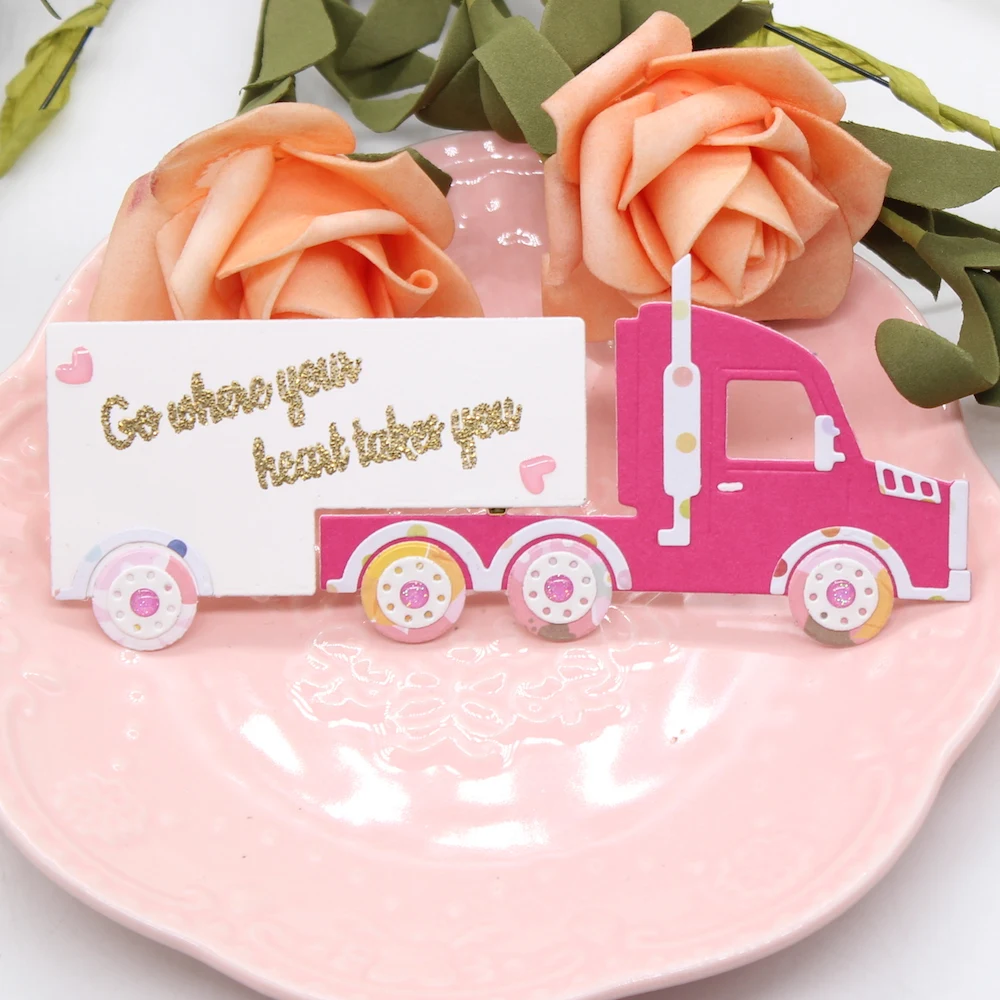 

ZFPARTY Semi Truck Metal Cutting Dies Stencils for DIY Scrapbooking Decorative Embossing DIY Paper Cards