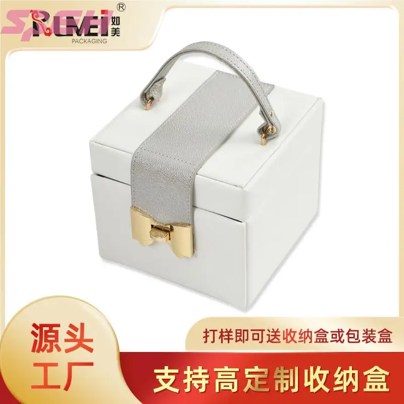 

Customized simple fashion storage box jewelry storage box earrings ring necklace jewelry storage box