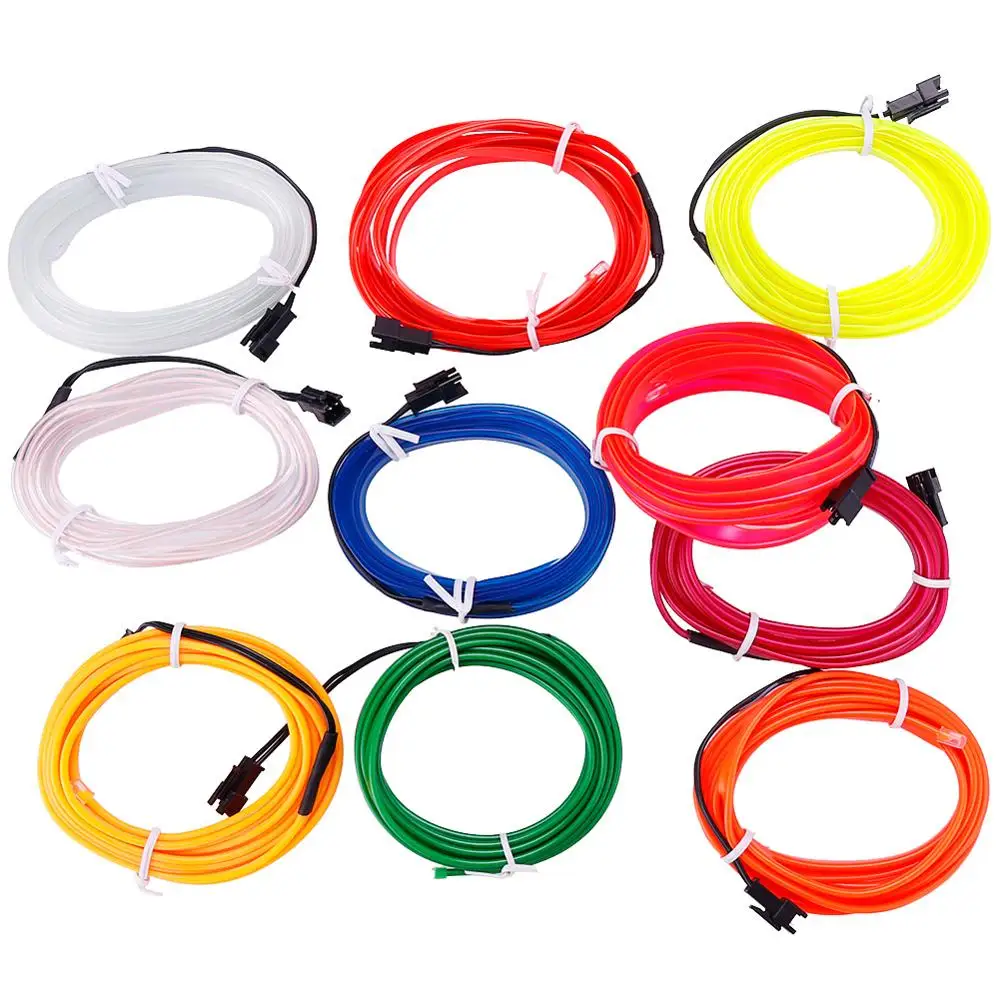 Гибкая неоновая Светодиодная лента с кабелем флеш-веревка 12 В постоянного тока