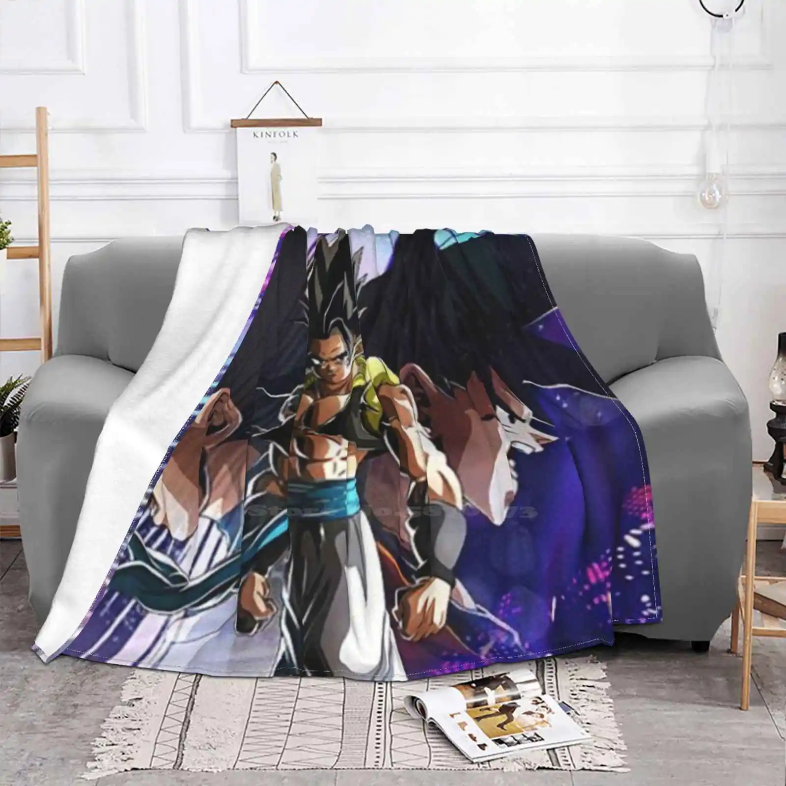Gogeta ( Super Broly) с Гоку и вегету на фоне одеяло для кондиционирования воздуха