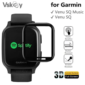 100pcs 3d curved soft screen protector for garmin venu sq smart watch full cover protective film non tempered glass free global shipping