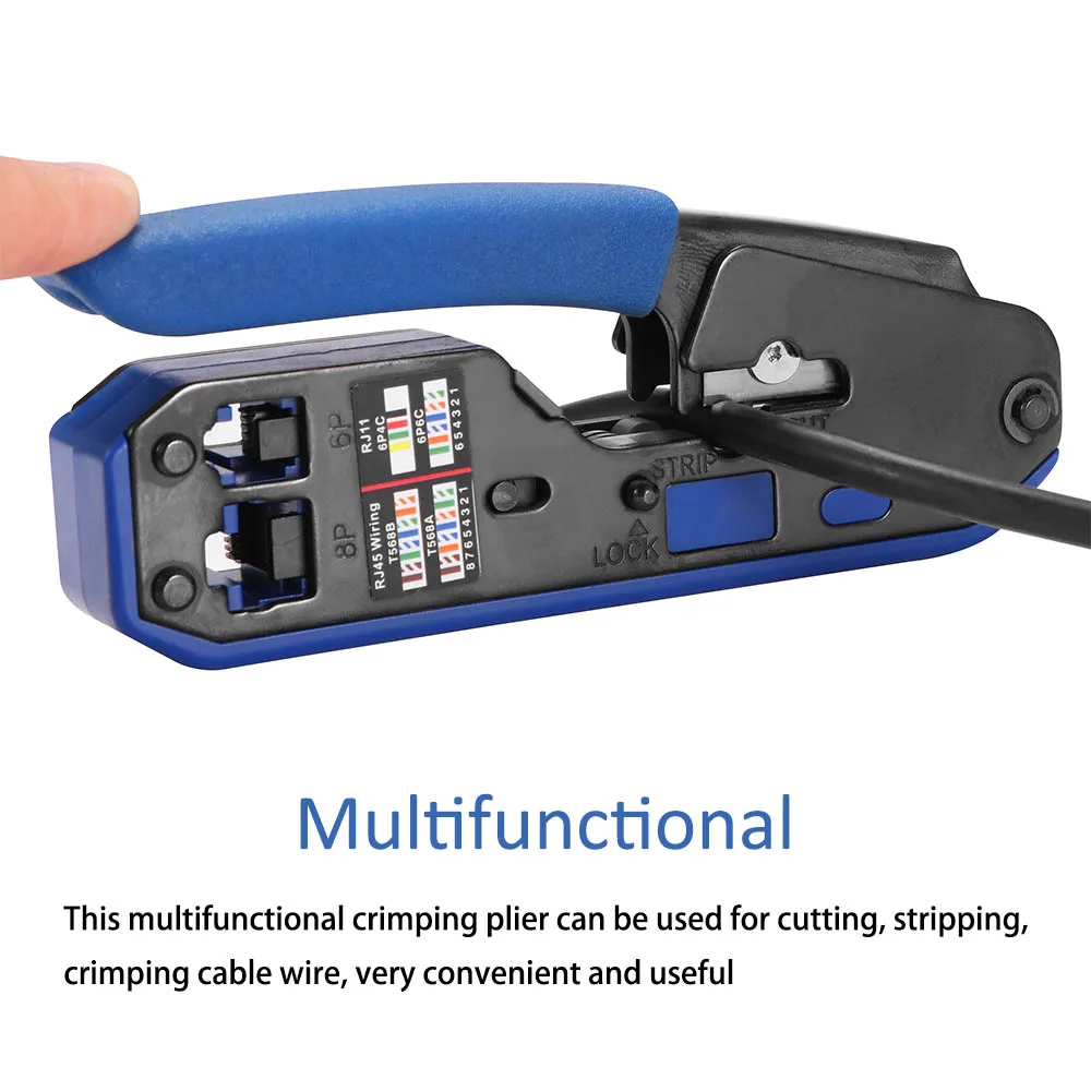 Network Stripping Pliers Wire Stripper Wire Cable Tools Stripping Crimping Tool For Rj45 Cat6 Cat5e Cat5 Rj11 Rj12