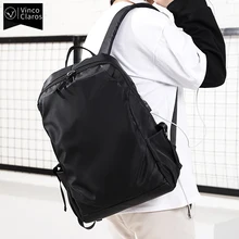 Simple Mens 15.6 Inch Laptop Backpack Waterproof Outdoor Travel Backpacks Male Quality Men School Backpack Teenagers USB Charge