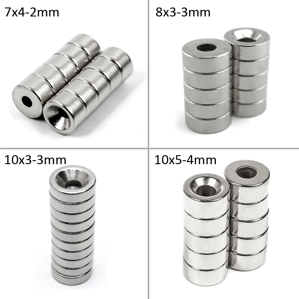 Small Countersunk Round NdFeB Neodymium Magnet Powerful Rare Earth Permanent Fridge Magnets for DIY