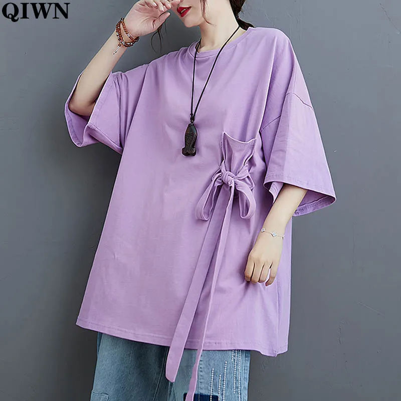 Plus Size Cotton T-Shirts For Women 2020 New Summer Casual Basic Lady Tops Tees Female Short Sleeve Ladies Tunic 4XL 5XL | Женская