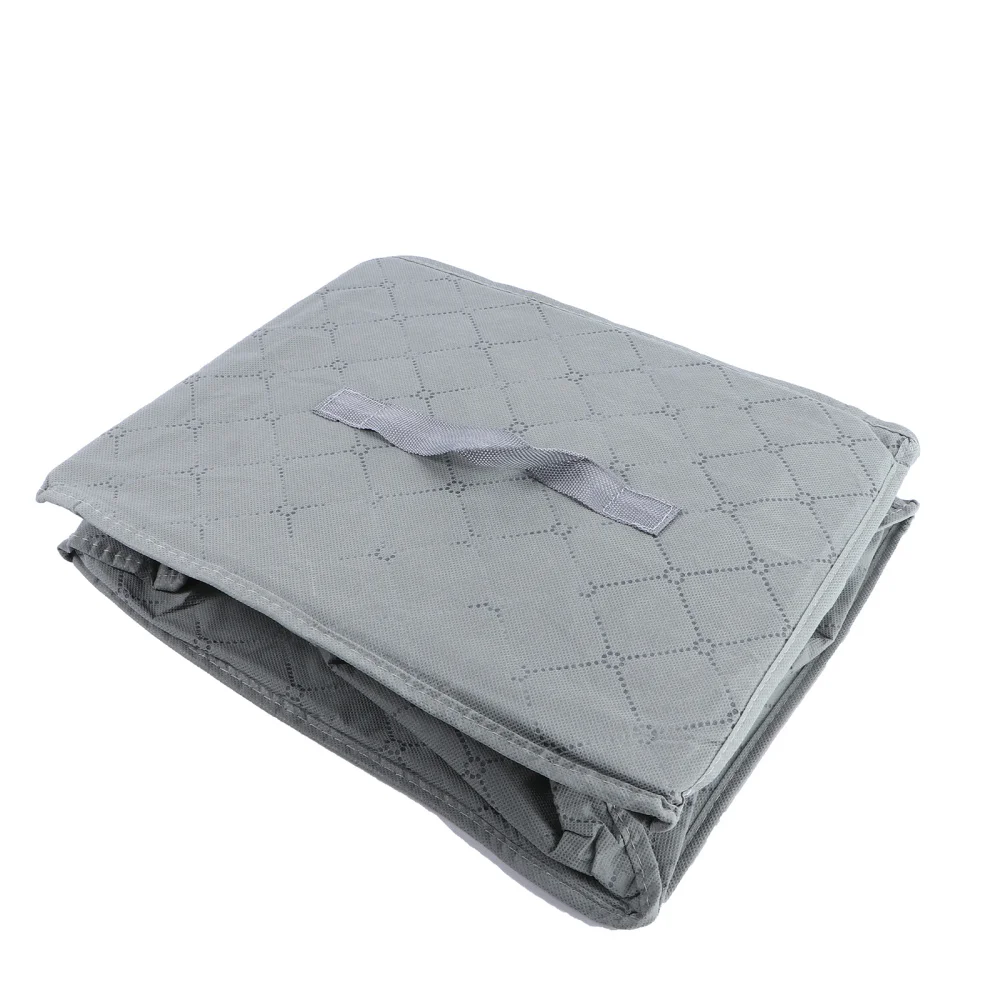 

69L Foldable Anti-bacterial Bamboo Charcoal Transparent Window Clothes Blanket Storage Bag Box Organizer (Grey)