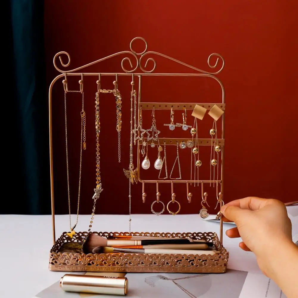 

HOT SALES!!! Storage Rack Vintage Jewelry Display Metal Necklace Organizer Holder for Home Wholesales Dropshipping New Arrival