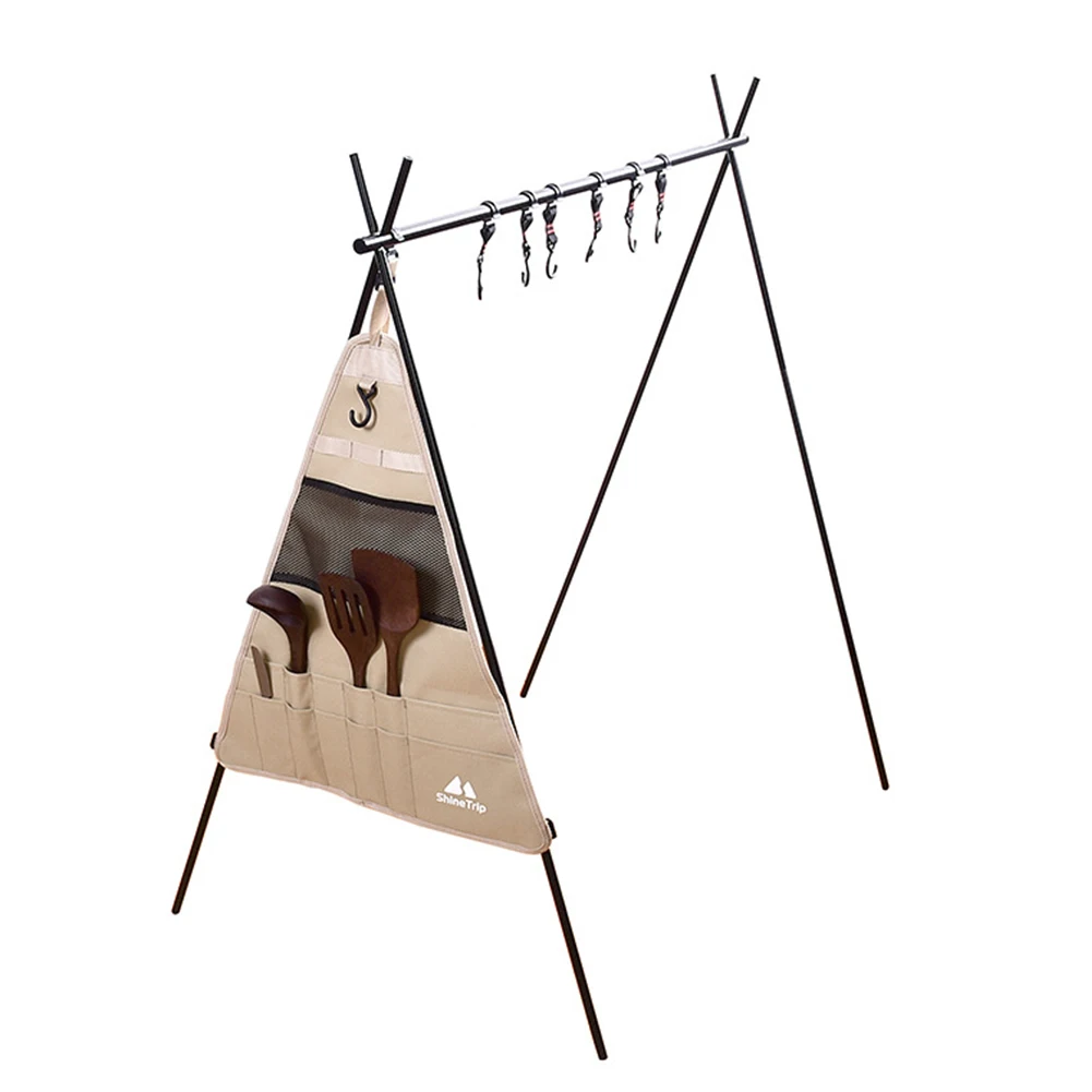 

Hanging Holder Bags Outdoor Tools 600D Oxford Fabric Storage Bag Outdoor Camping BBQ Tableware Hanging Organizer