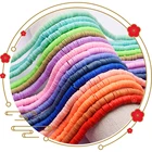 6 мм Цвет плоские круглые Полимерная глина Spacer Бусины Ручной Работы свободные диск Распорки бусины для изготовления ювелирных изделий Изготовление браслета ожерелья