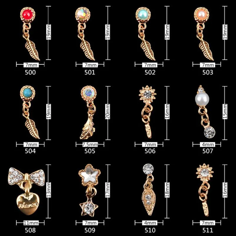 LuckForever 3D Алмазные украшения для дизайна ногтей AB Хрустальные переливающиеся