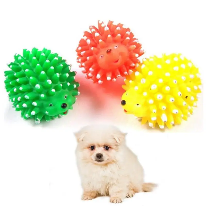 

Pet Chew Toy Realistic Hedgehog Shape Dog Toy Bite Resistant Puppy Teething Toy Dog Squeaky Toy Pet Training Toy Random Color