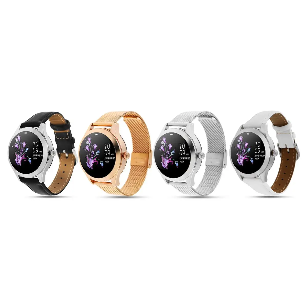 

1.04 Inch Women Smart Watch IP68 Waterproof LCD Watch Stainless Wristband Heart Rate Detection Physiological Period Reminder