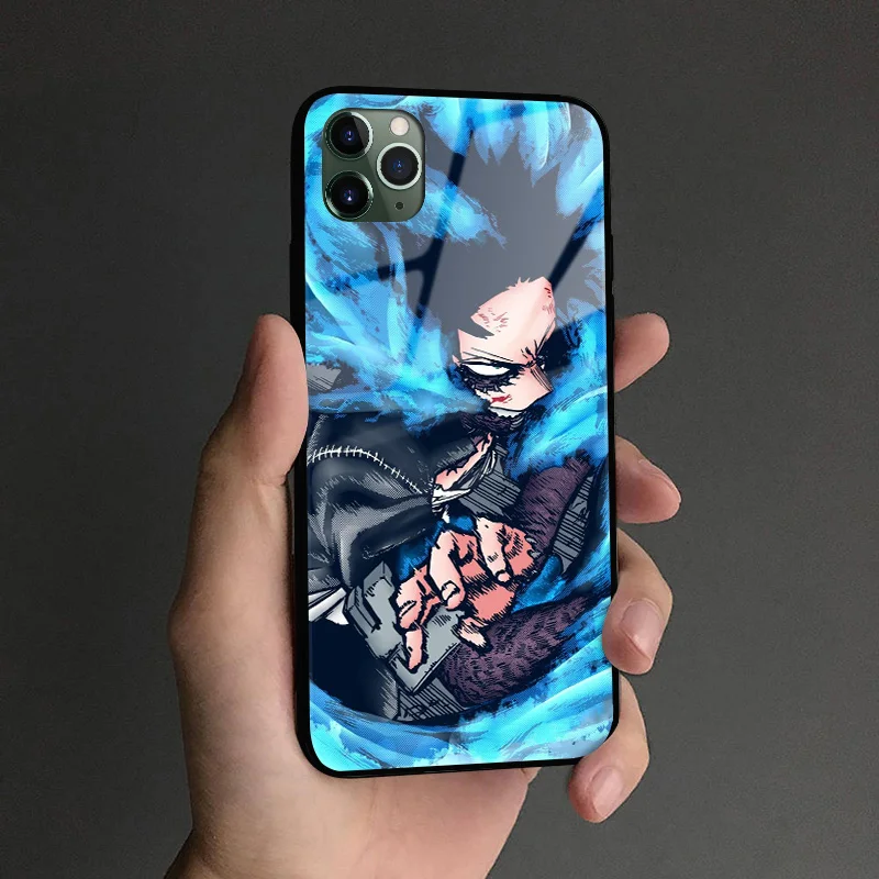 Мягкий силиконовый стеклянный чехол для телефона Dabi Boku no My Hero академия iPhone SE 6s 7 8