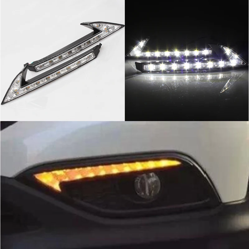 Для Хонда сrv CR V 2015 2016 светодиодный DRL Габаритные огни передние фары