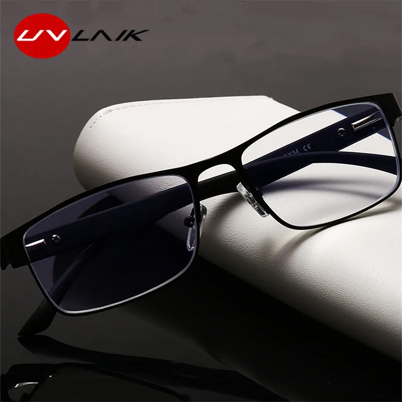 Очки для чтения UVLAIK мужские деловые аксессуары из сплава при дальнозоркости