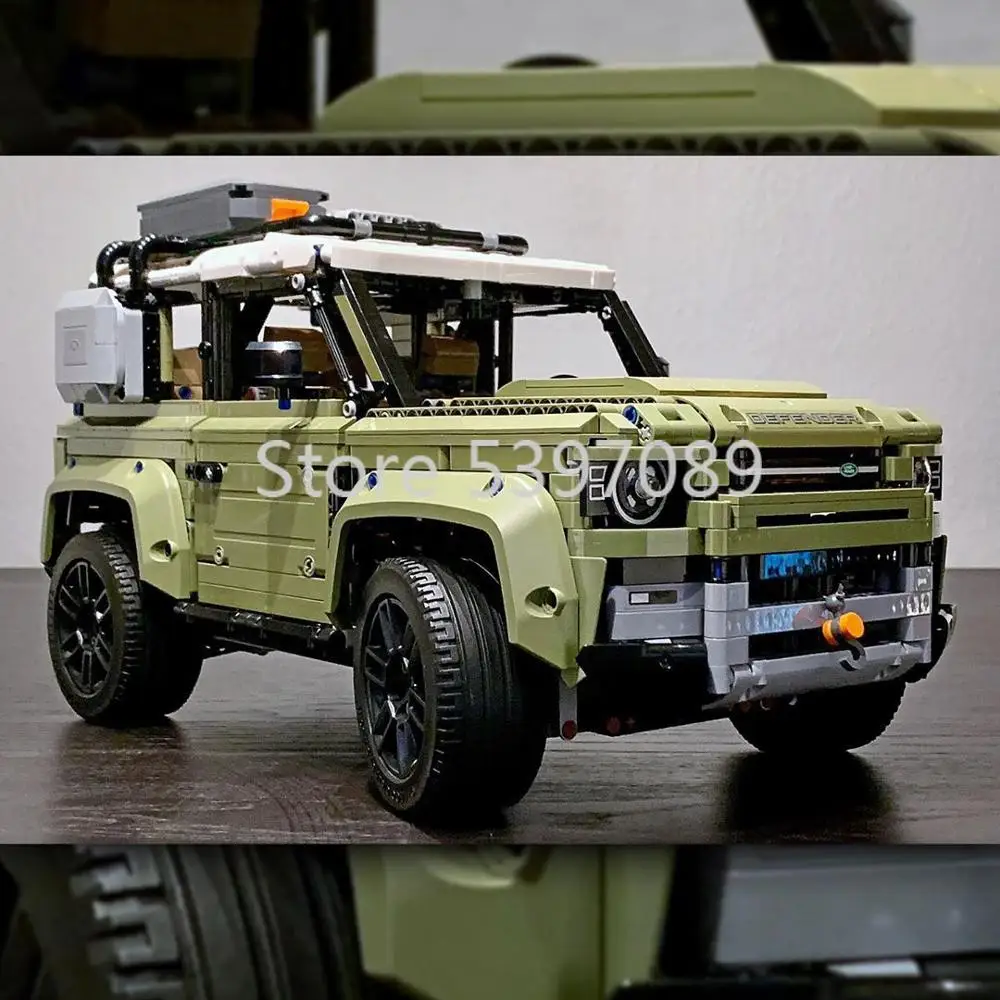 Строительные блоки для автомобилей Land Rover Defender совместимые с Legoing 93018 в наличии