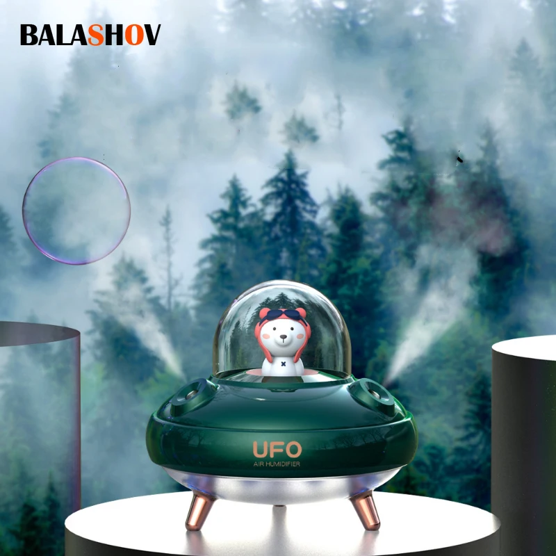 

400ML USB Humidifier Cute Pet Double Spray Humidifier Air Atomization Water Replenishing Instrument Mini Aromatherapy Diffuser