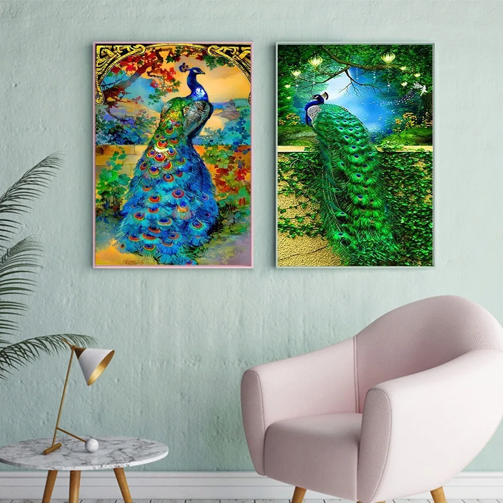 Картина 5D кристаллы алмазы Сделай Сам художественная животный Павлин 3D вышивка