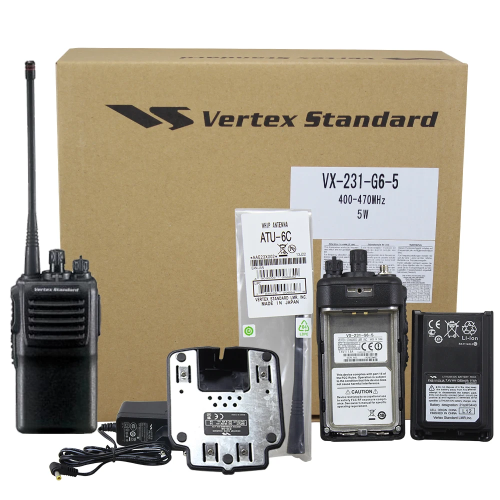 vx 231 vhfuhf portable two way radio replace for vertex standard vx 231 vx 261 vx 351 walkie talkie with li ion battery charger free global shipping