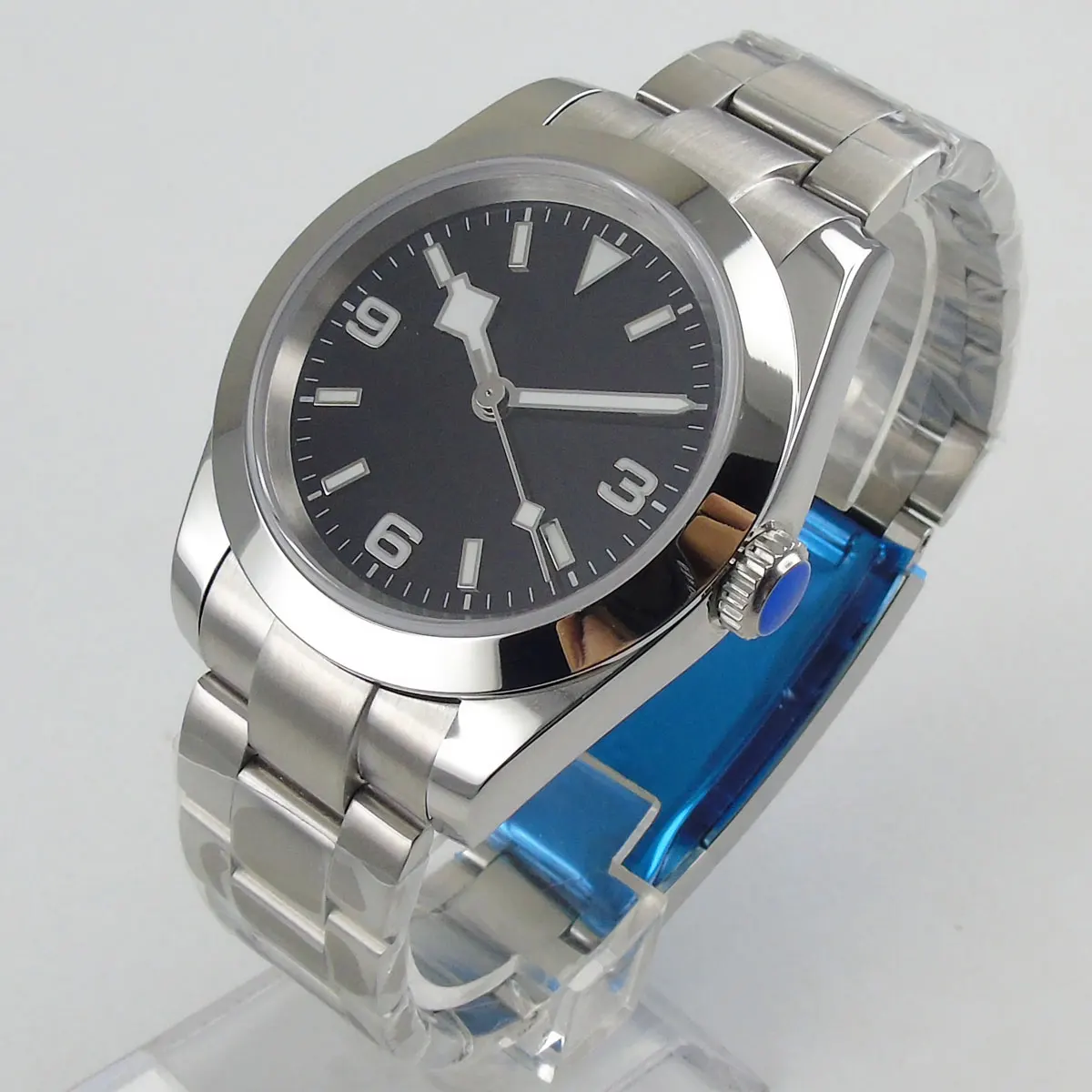 

Часы мужские черные стерильные с сапфировым стеклом, 36 мм, NH35A Miyota 8215